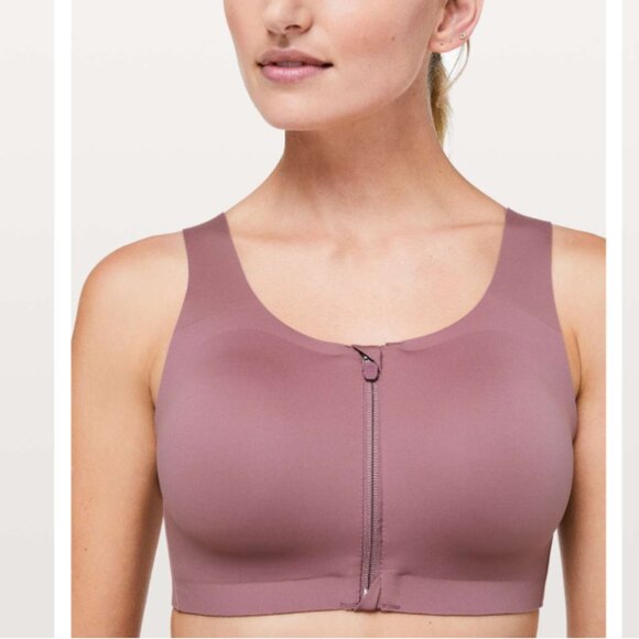lululemon athletica Other - Lululemon - Enlite Bra Zip-Front Sporty W2AX5S | Mauve Red Dust | 36C